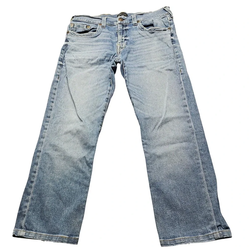 True Religion Rocco Relaxed Skinny Mens Size 34 Blue Jeans Stretch Denim Casual